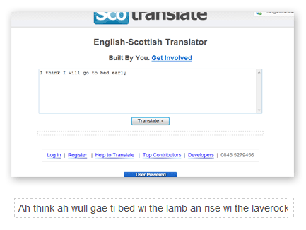 How English to Scottish translation works